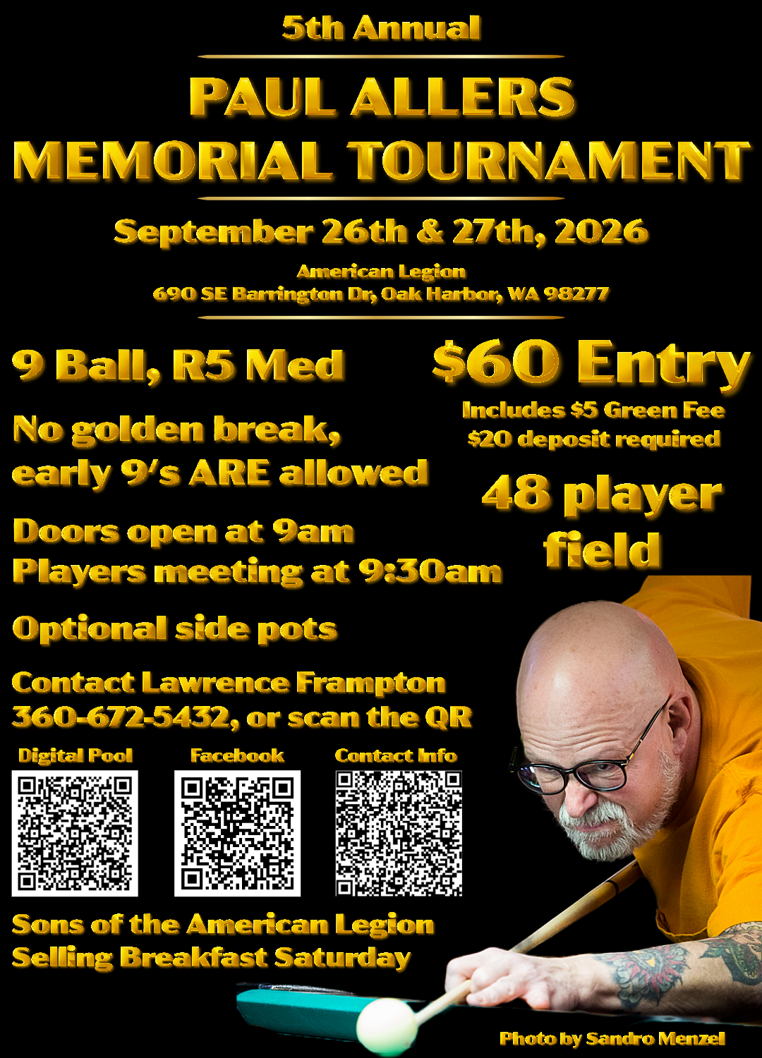 5th Annual Paul Allers Memorial tournament flyer
