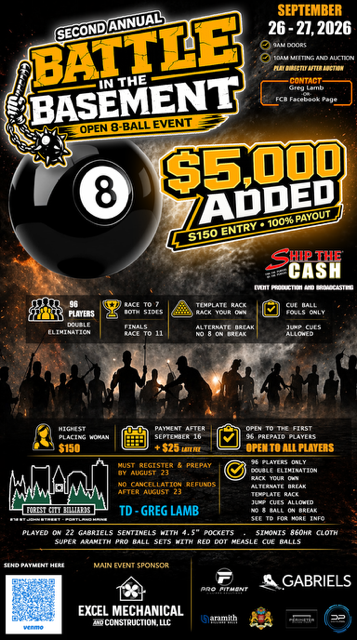 Battle in the Basement 2nd Annual 2026 tournament flyer