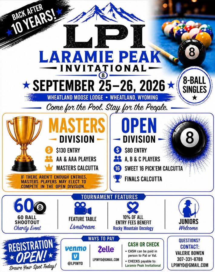 Laramie Peak Invitational 2026 Open Division tournament flyer