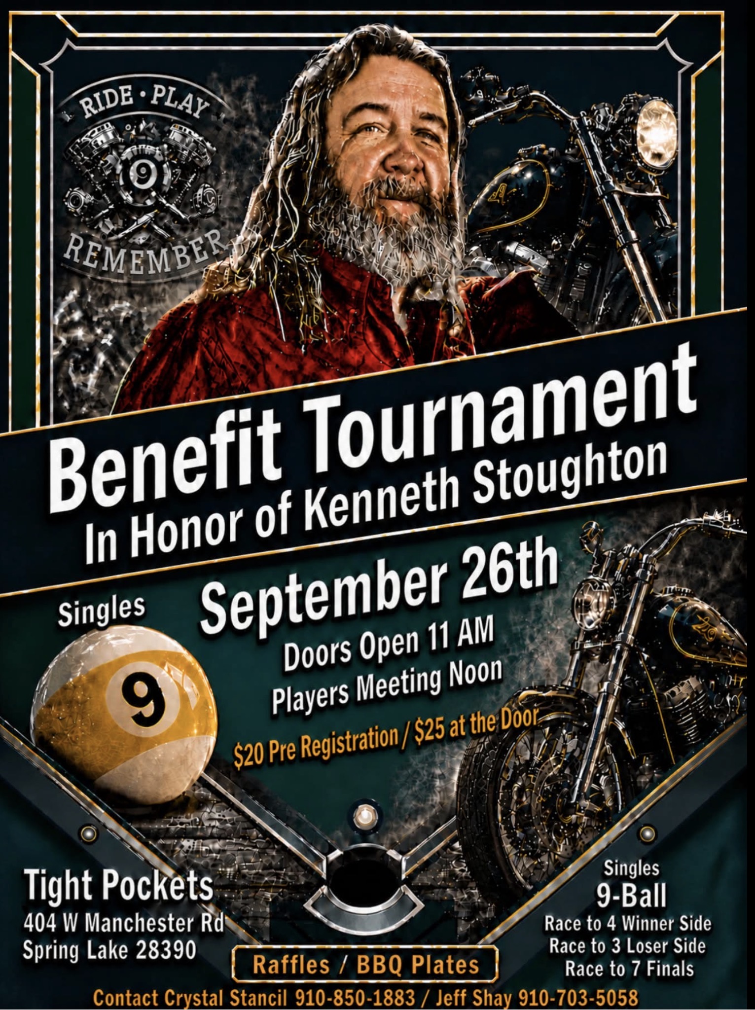 Kenneth Stoughton Singles Benefit Tournament tournament flyer