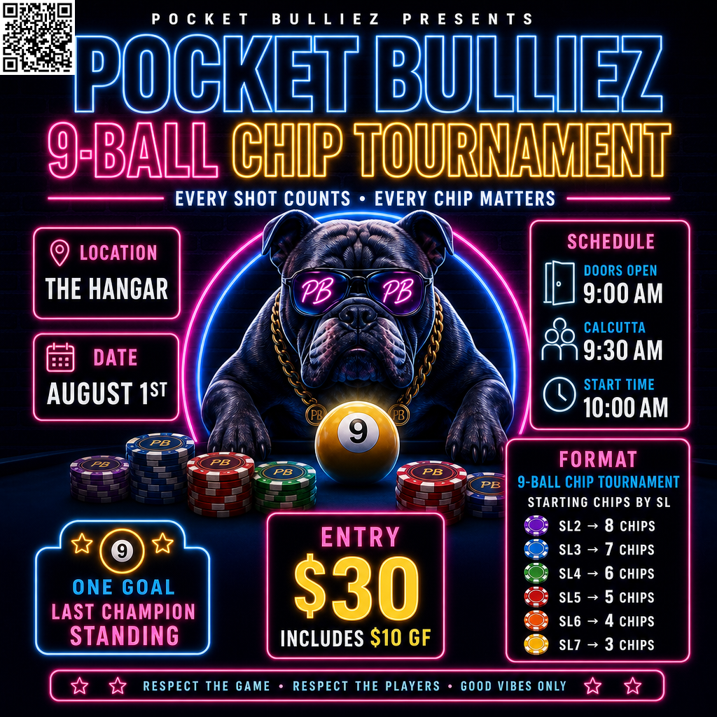 9 Ball Jack/Jill Ball Count tournament flyer